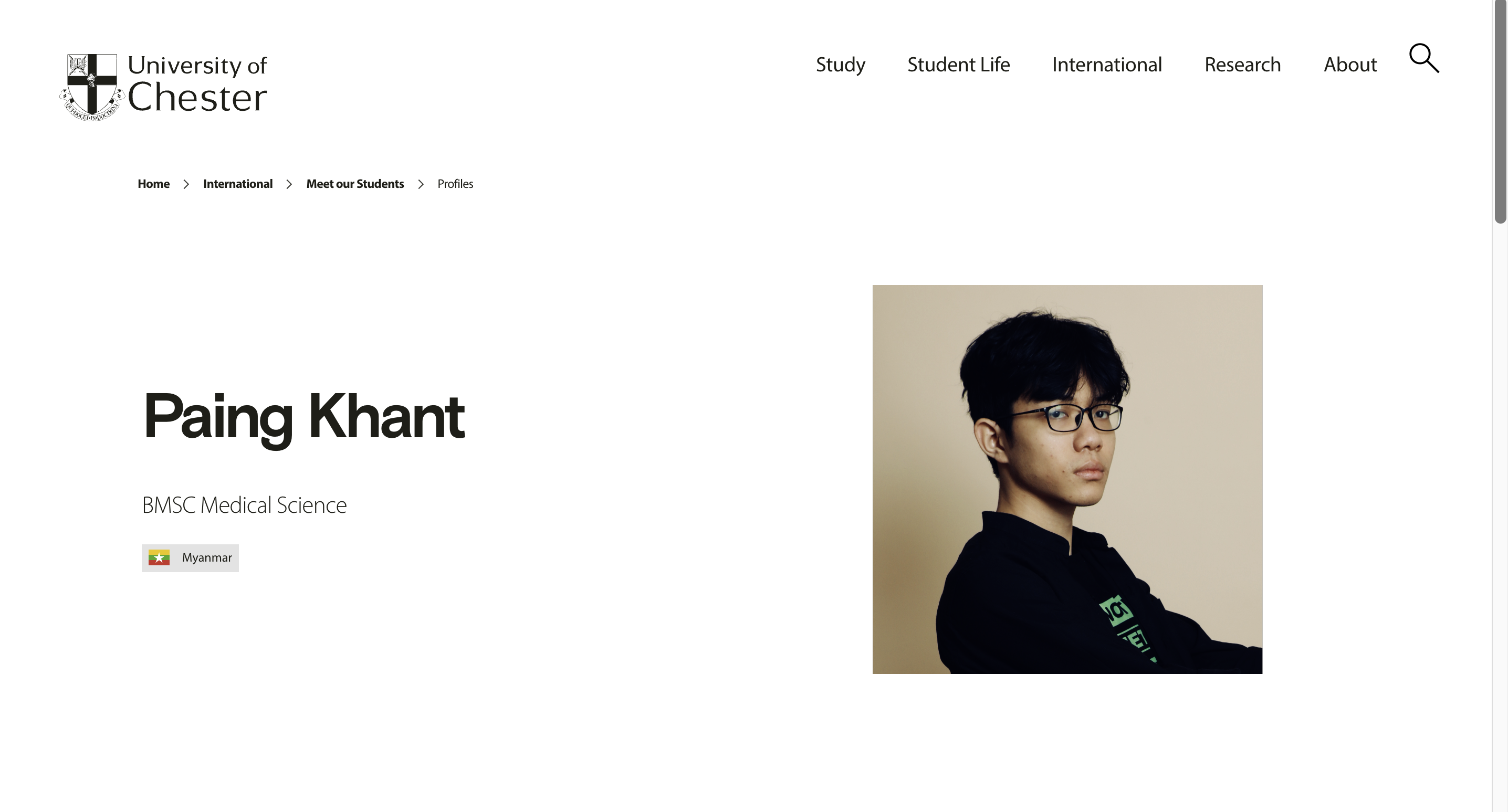 Profiled — University of Chester Student Story